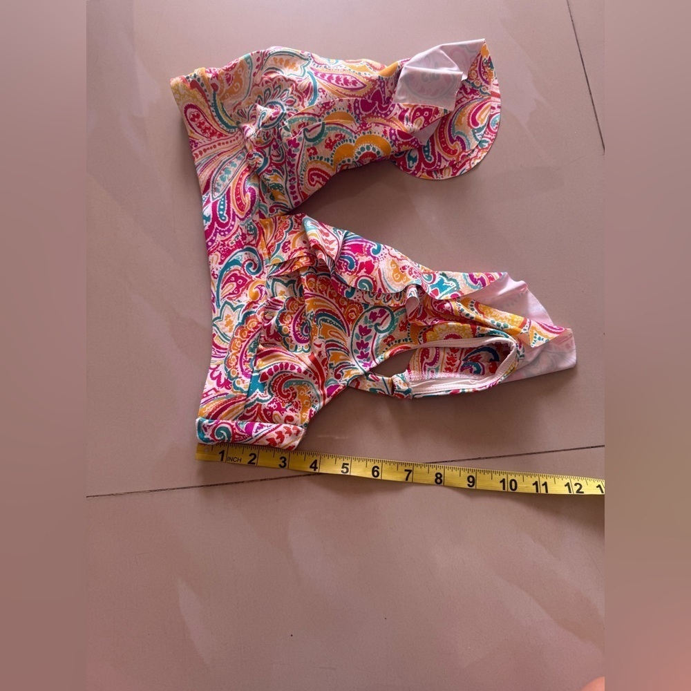 Colorful Paisley Ruffle Bikini Top - Picture 7 of 14